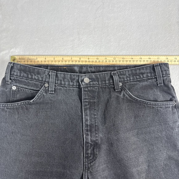 VTG Levi's 550 Black Relaxed Fit Tapered Leg Orange Label 90s Mens Size 38X32 - Picture 7 of 10